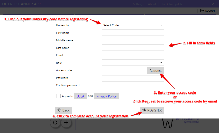 Registration Details Page