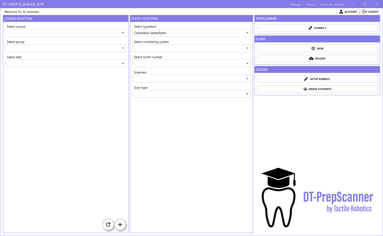 PrepScanner App Main Window