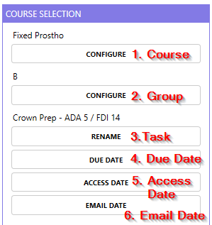 Dialog for editing course details